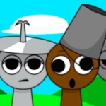 Play Sprunki But Characters Are Cube From GD