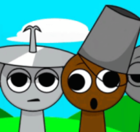Sprunki But Characters Are Cube From GD