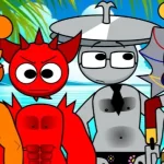 Play Sprunki Human Beach Edition